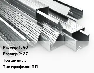 Гнутый профиль 60х27 s=3 ПП